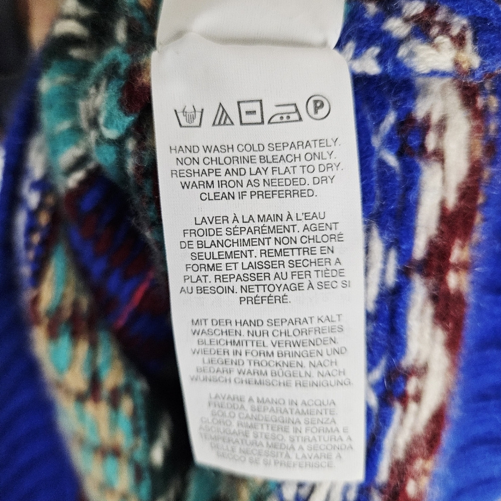 J. Crew Multicolor Patterned Crew Neck Sweater - Picture 7 of 9